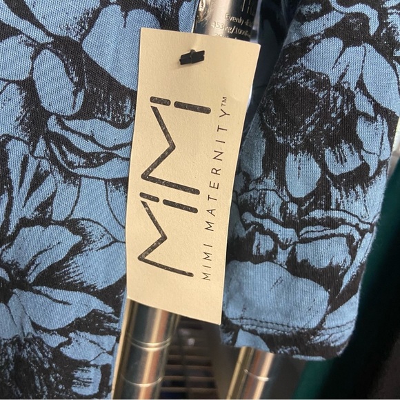 Mimi Maternity Cascade Floral Maternity Dress Size S Ankle Length 3/4 sleeves - Picture 10 of 13